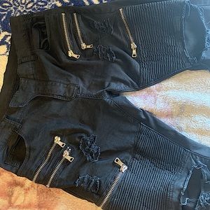 All Black Balmain Jeans